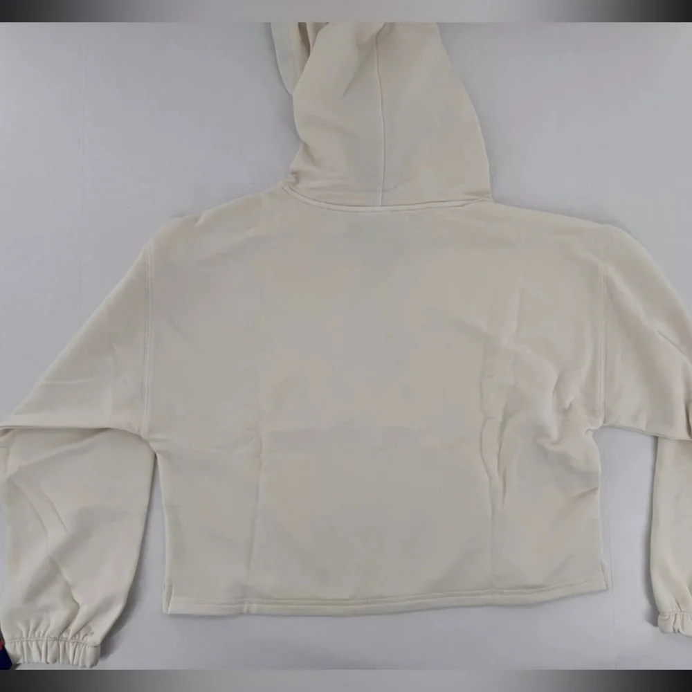 Champion Hoodie Sweatshirt Cropped Sz S Soft Touch Gym Minimalist White Casual‌ - Picture 5 of 11